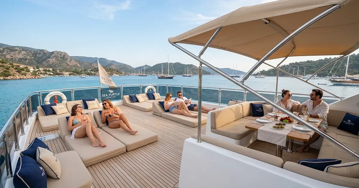 fethiye oludeniz gemiler adasi yat guverte yasami