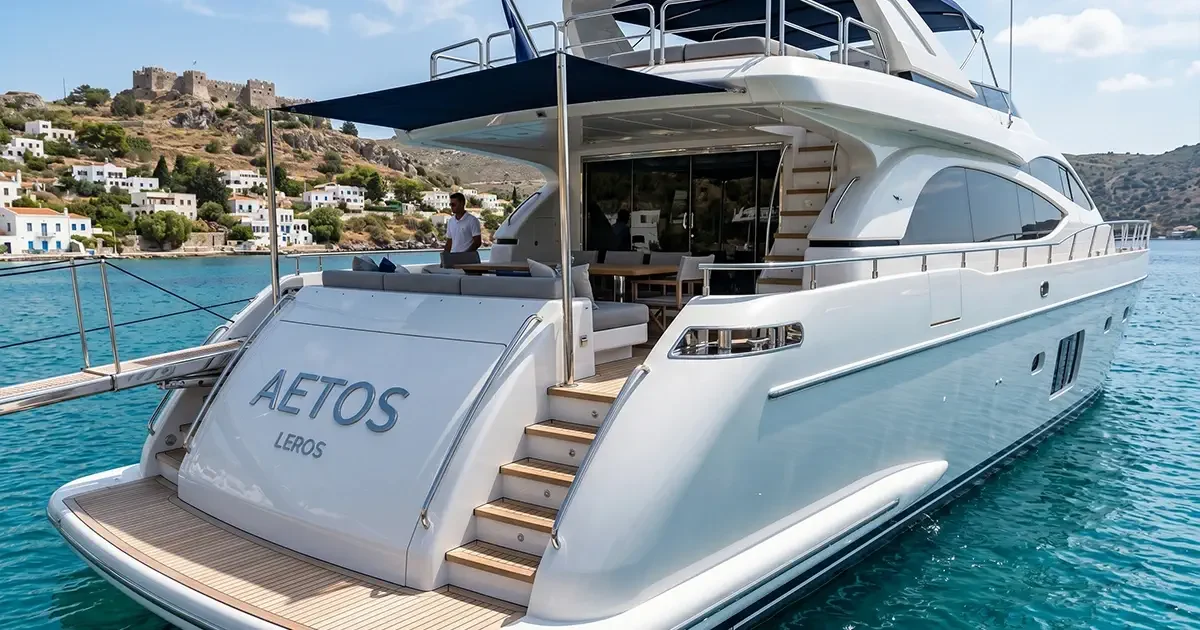 leros ileryoz adasi ozel yat dis detaylari