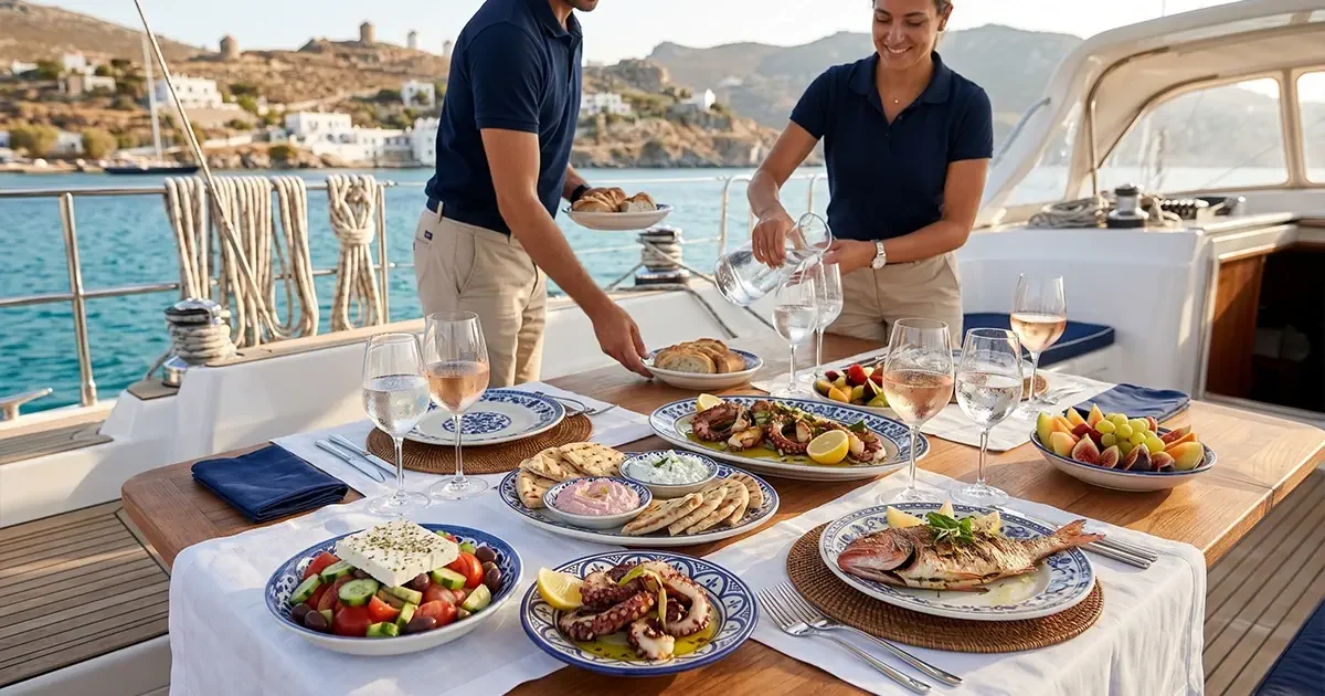 leros ileryoz adasi ozel yat yemegi servis gorseli